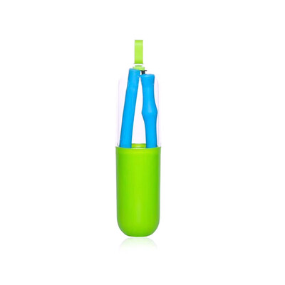 

Reusable Telescopic Foldable Silicone Drinking Straws Set With Transparent Plastic Box