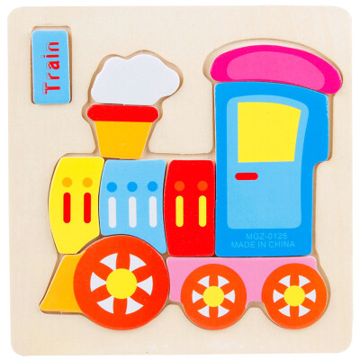 

Gotoamei 1PC Wooden Fire truck Puzzle Educational Developmental Baby Training Toy D