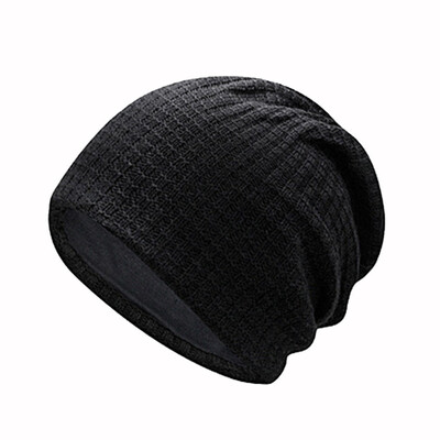 

Tailored Unisex Women Men Winter Collar Plus Outdoor Thick Plaid knit Warm Hat Cap