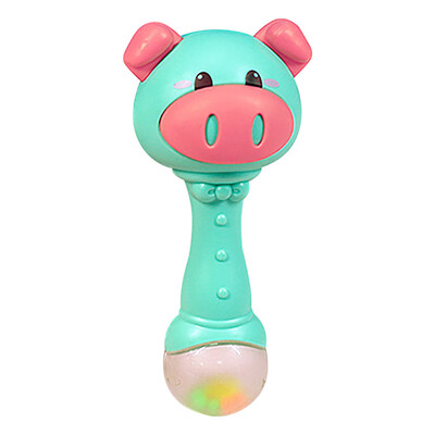 

Siaonvr Cartoon Pig Rattle Toy Baby Bell Toy Grip Training Toy