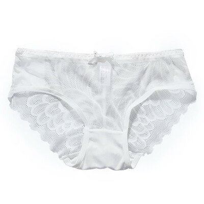 

2019 Sexy Lace Panties Ladies Ultra-thin Hollow Briefs Low Waist Solid Color Transparent Breathable Briefs Underpants