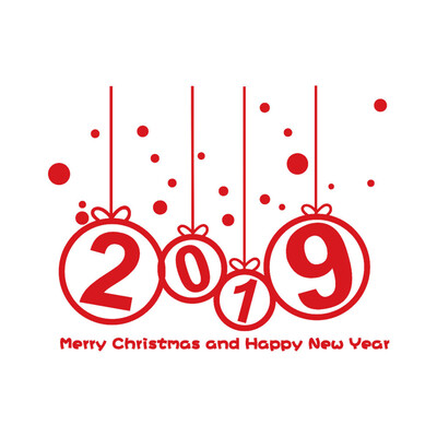 

Toponeto New Year 2019 Merry Christmas Wall Sticker Home Shop Windows Decals Decor