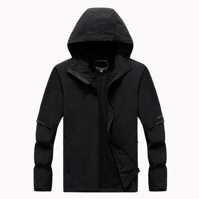 

Toponeto Mens Waterproof Hoodie Breathable Elastic Sport Outdoor Coat Jacket