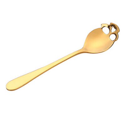 

Stainless Steel coffee Scoop Skull shape dessert spoon Food grade ice cream candy tea spoon tableware Drop shipping