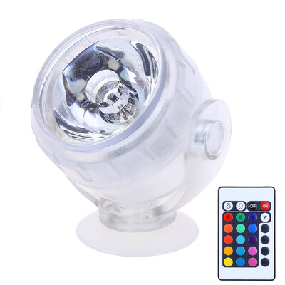 

Aquarium LED Spotlight RGB Fish Tank Diving Light Waterproof Decorative Submersible Lamp with Remote Control