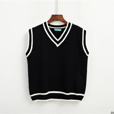 

Spring Autumn New Solid Color Women Tank Tops Korean Style Loose Casual Sleeveless V-neck Knit Vests