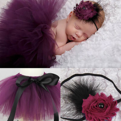 Infant Bunny Skirt Hairband Set Feather Lace Baby Set Baby Set Photography Props Accessories