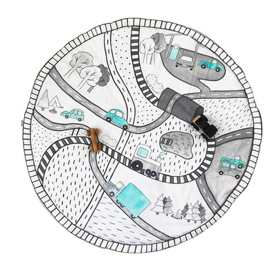 

Baby Round Carpet Cartoon Printing Game Pad Kids Playmats Baby Crawling Blanket Gym Play Mat Children Indoor Playing