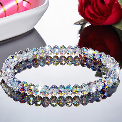 

Simple Fashion Crystal Beading Bracelet Cute Temperament Hand Chain Pair Jewellery Hot Gift