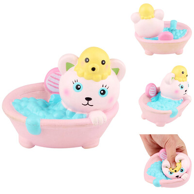 

YIWULAStress Reliever Cute Bathing Cat Scented Super Slow Rising Kids Squeeze Toy