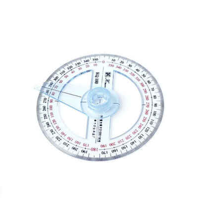 

Plastic 360 Degree Protractor Ruler Angle Finder Swing Arm School Office Angle Ruler