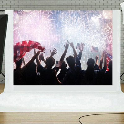 

Flag Brick Wall Photography Background Independence Day Backdrop for Photo Studio
