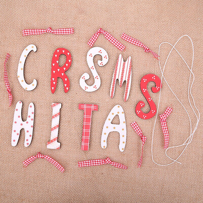

DIY Handmade Party Decoration Christmas Decorations Wood Craft Flag for Party Wedding Christmas Decorations