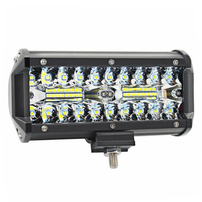 

7" 400W LED Working Light Bar Flood Combo Driving Off-Road Tractor 4WD For SUV