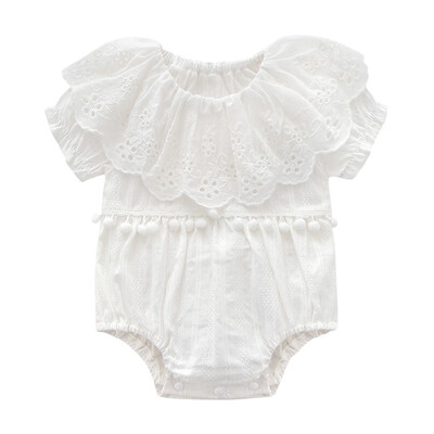 

Cotton Baby Girl Summer Romper Cute Fashion Tassel Decoration Hollow Design Romper