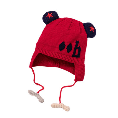 

Autumn Baby Girls Boys Hats Toddler Star Printed Hats With Ear Design Casual Caps Headwear