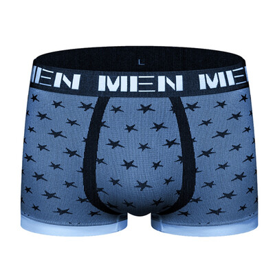 

Seamless Breathable Sexy Mens Underwear Fashion Comfortable Star Print Mens Boxers