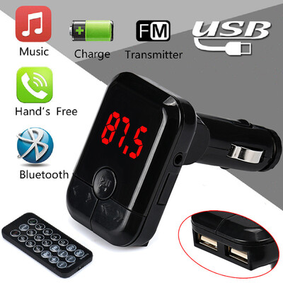 

〖Follure〗Wireless Bluetooth FM Transmitter Modulator Car Kit MP3 Player Dual USB Charger
