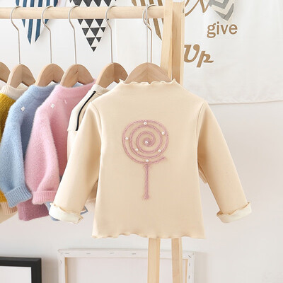 

Baby Clothes Girl Cartoon Print Baby Girl Sweater Top Winter Warm Plus Velvet Long Sleeve Kids Clothes Pullover For Brazil VIP