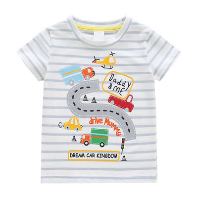 

Children Hot Cartoon Cute Car Print T-Shirt Clothing For Kids Summer T-shirt Costume Boy Girls Cute Tee Tops Clothes 0-6Y