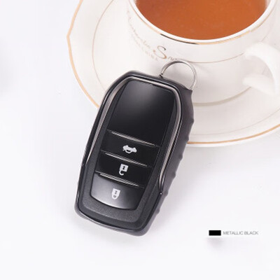 

Car Styling Soft TPU Car Key Case For Toyota Camry Highlander Prado Corolla RAV4 Car Key Cover Shell Car Crystal Keychain