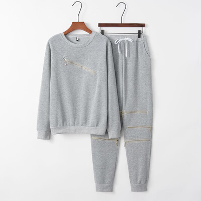 

Tailored Women Solid Color Hooded Sweatshirt&pant Tracksuit Sport Suit