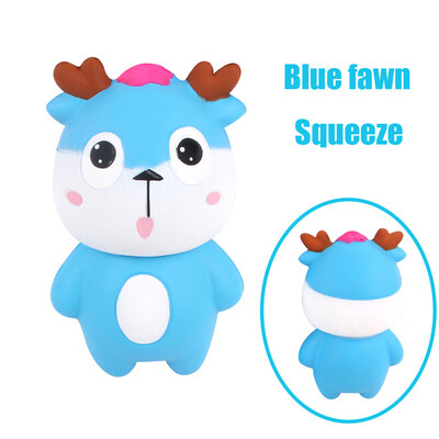 

YIWULASoft Simulation Blue Fawn Slow Rising Scented Squeeze Relieve Stress Toy
