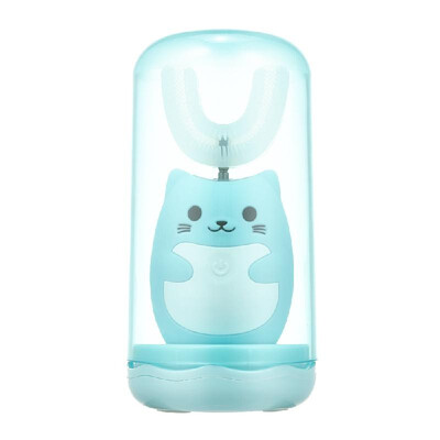

Lanbeibei Kids Electric Toothbrush U Shape Smart Sonic Rechargeable Toothbrush with A Cup Silicone Soft Bristles 3 Modes for Sele