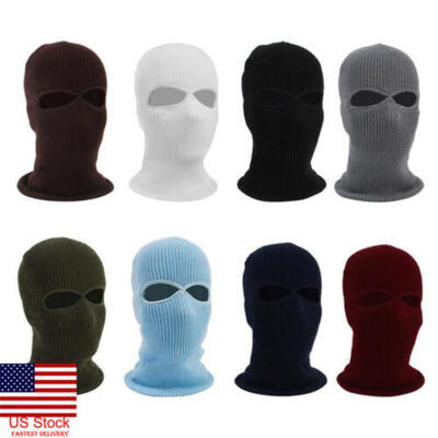 

US Full Face Cover Knit 2 Hole Ski Mask Hat Shield Beanie Cap Snow Winter Warm