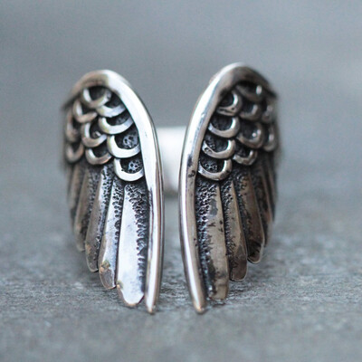 

Fashion Personality Retro Angel Wings Opening Ring Fashion Jewelry