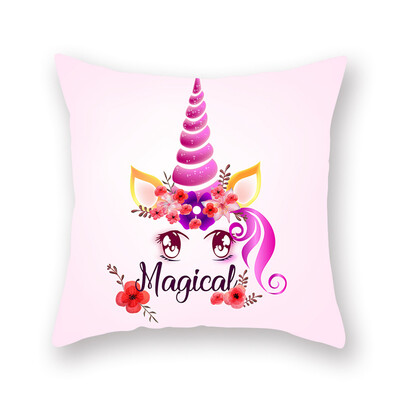 

24 Patterns Pillow Case Cotton Linen Watercolor Unicorn Sofa Cushion Cover Throw Pillow Case Home Decor