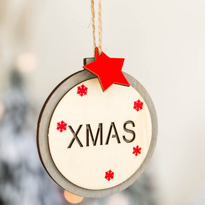 

Tailored Christmas Decor Gifts Wooden Pendant Tree Ornament Party Home Hanging Decor