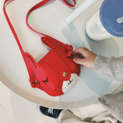 

2019 Cute Baby Kid Girl Princess PU Leather Cross Body Messenger Satchel Bags Cute Animal 3D Kids Coin Purses