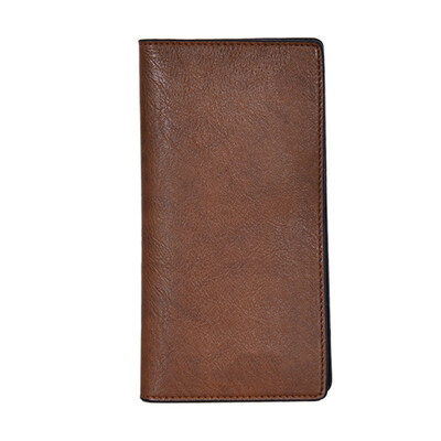 

Solid Color Fashion Men Multi-slot Faux Leather Bifold Clutch Purse Long Wallet
