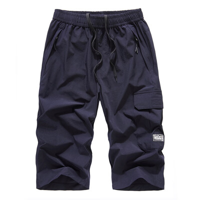 

Tailored Mens Summer Plus Size Thin Fast-drying Beach Casual Sports Calf-Length Pants