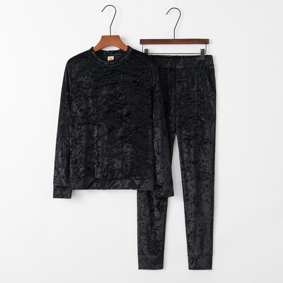 

Toponeto Fashion Women Velvet Set Casual Long Pants Casual Outfit Sportswear Suit