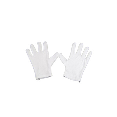 

12pcs Cotton White Working Ceremony Gloves Thin Elastic Protection Finger Jewelry Quality Testing Gloves