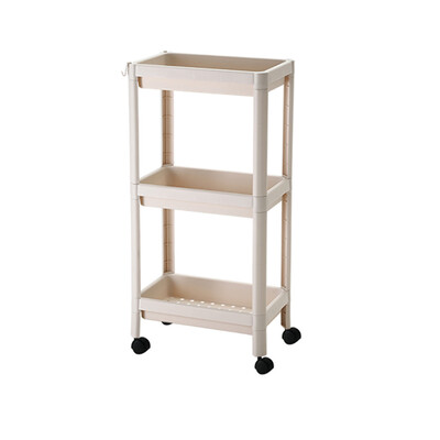 

Gobestart Multifunctional Simple Kitchen Shelf Floor Pulley With Removable Three-tier Home