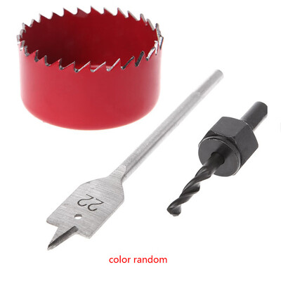 

3PCSSet Random Color High Carbon Steel Lock Installation Kit Woodworking Drill Spherical Door Lock