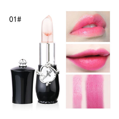 

6 Colors Waterproof Flower transparent Lipstick Nutritious Beauty Makeup Magic Temperature Color Change Crystal Jelly Lip stick