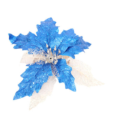 

Tailored Hollow Gold Glitter Sequins Simulation Christmas Flower Christmas Tree Decor