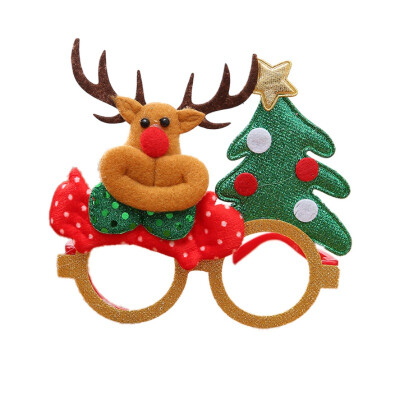 

Funny Christmas Eyeglasses Frame Novelty Cartoon Reindeer Antler Design Decorative Christmas Costume Decorations Gifts For Kids