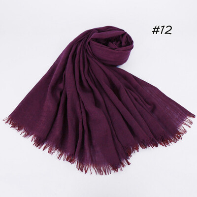 

yangzhoujinbei Exquisite Life Essentials Fashion Printed Long Scarf Cozy Soft Solid Color Cotton&Linen Womens Hair Scarf