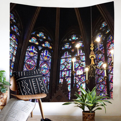 

Gobestart Colorful Print Tapestry Art Room Notre Dame Wall Hanging Tapestry Art Nature