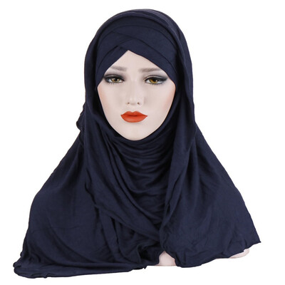 

Women Scarf Muffler Bubble Solid Muslim Hijab Head Scarves Wrap Shawl