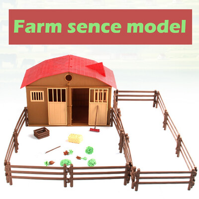 

Siaonvr Simulated Playing Model Farm House Children Play House Animal Model Scene