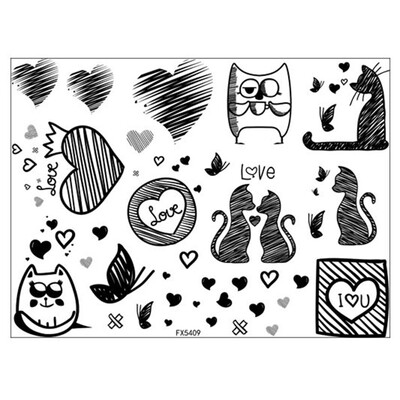 

Retro Couple Cats Removable Wall Stickers Decal For Home Sticker Decals Diy Bedroom Bedside Living Room Wall Decoration