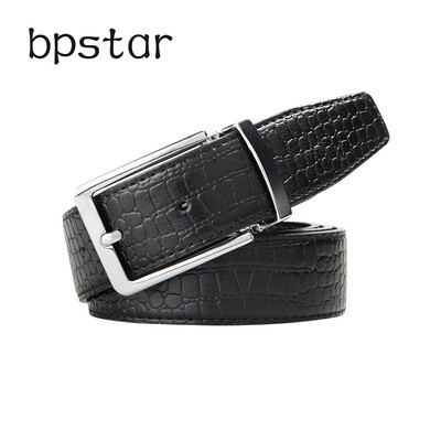 

Mens pin buckle leather belt