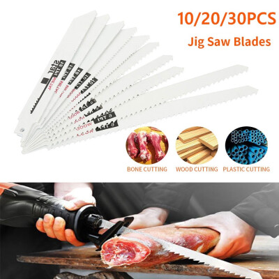 

102030PCS Jig Saw Blade Curved Cutters Cutting Tools Set Saw Blades Reciprocating for Combo Wood&Metal