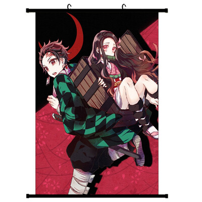 

Demon Slayer Kimetsu no Yaiba Poster Prints Anime Scrolls Poster Banners for Collect Home Wall Bedroom Decoration